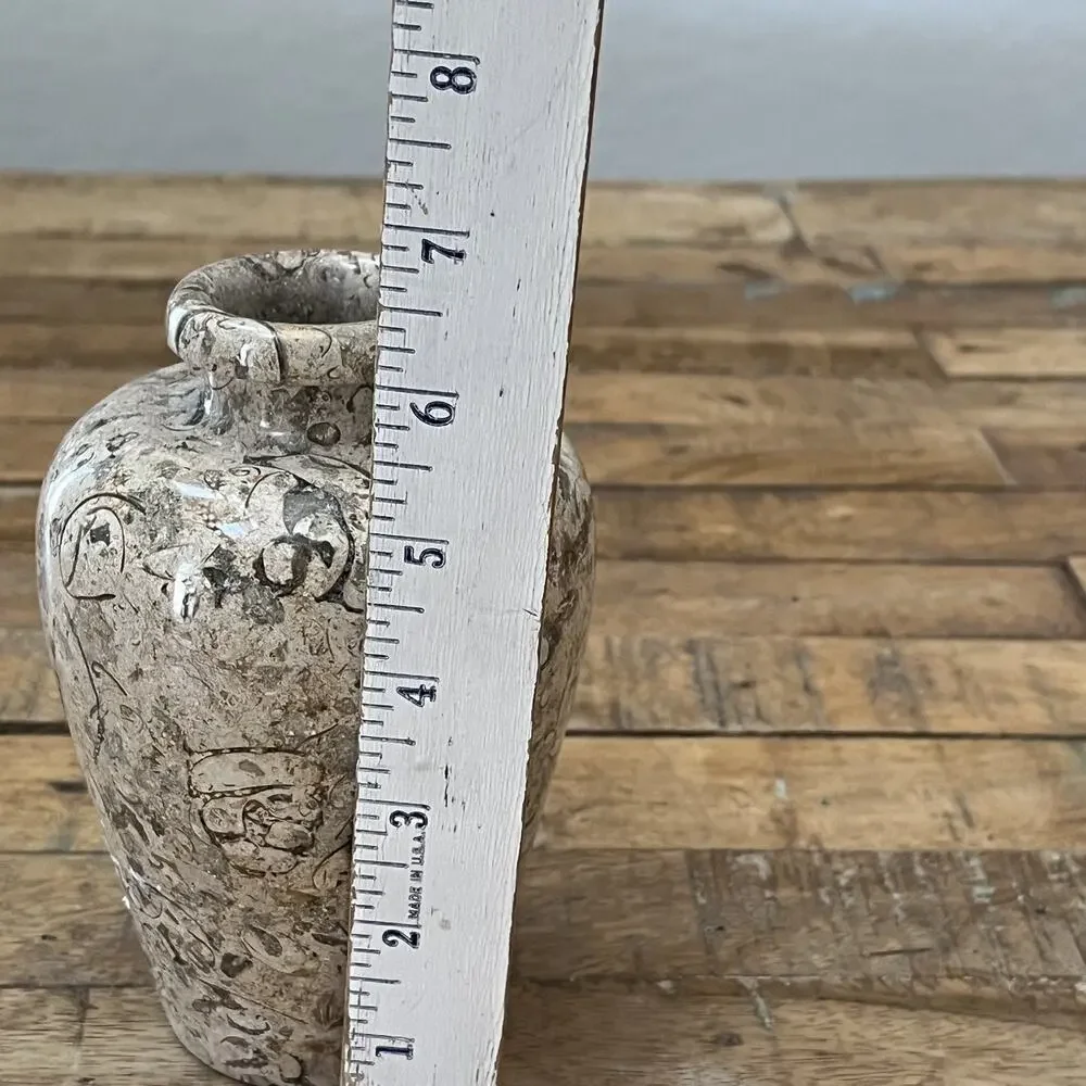 Small Decorative Fossil Stone Vessel 6